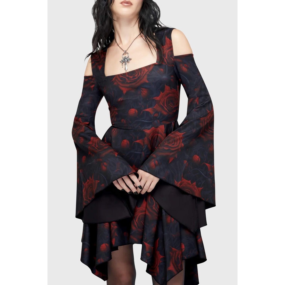 Killstar blood rose mini dress size XS